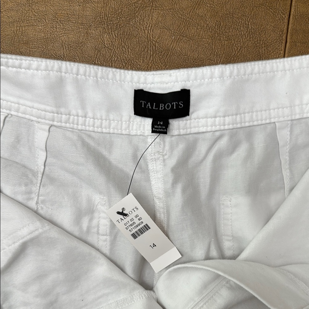Talbots Chino Shorts, White, Size 14 NWT - Picture 8 of 9